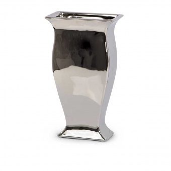 Quadratische Vase Medium Silver Medium