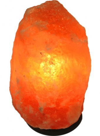 En-Salzlampe auf Holzbasis 3-5 kg.
