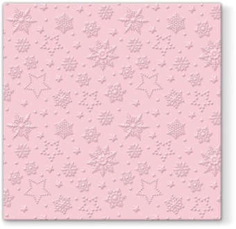 Pl Servietten Inspiration Winterflocken (pink)
