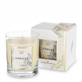 Pl vanilia Eine klassische Kerze aus Glas