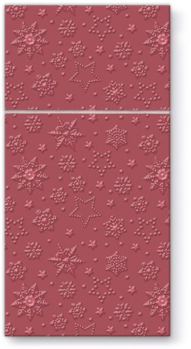 Pl servietten tasche inspiration winterflakes (rot)