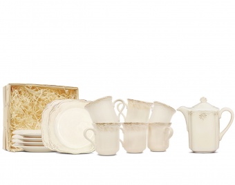 Pl Dessert-Set mit Teekanne 6-Personen römischen Tassen