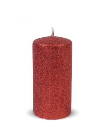 En rote Kerze Glamur Roller Medium