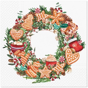 Pl Serwetki Gingerbread Wreath