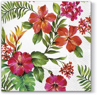 En hawaiianische Blumenservietten